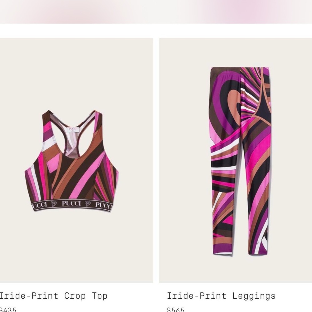 Pucci set top and bottom wore once.